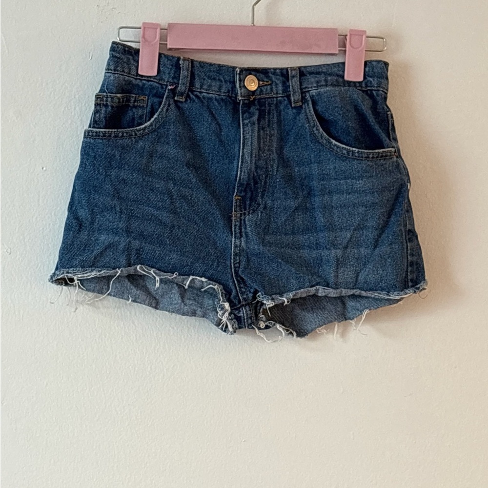 Zara Dark Blue Jean Shorts